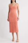 Cleobella Millicent Knit Midi Dress In Orange