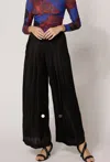 Cleobella Milo Satin Modal Trouser In Black In Black