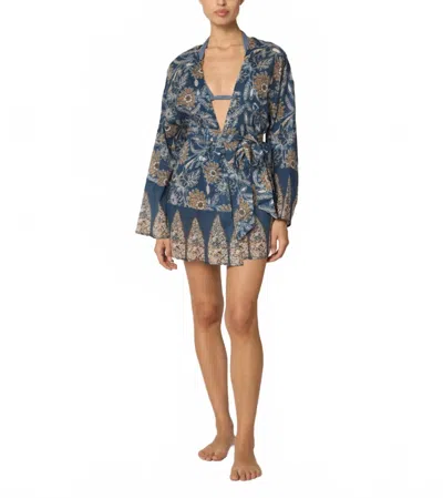 Cleobella Minerva Kimono Wrap Cover Up In Magnolia In Blue