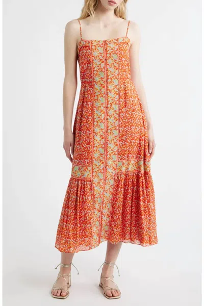 Cleobella Miralani Midi Dress In Solara Print In Red