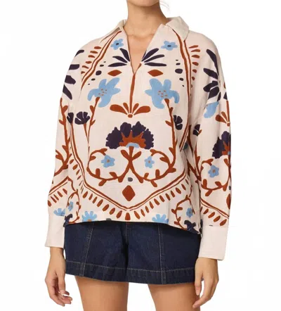 Cleobella Miranda Blouse In Liliana Print In Brown