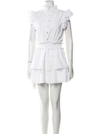 Pre-owned Cleobella Mock Neck Mini Dress In Neutrals