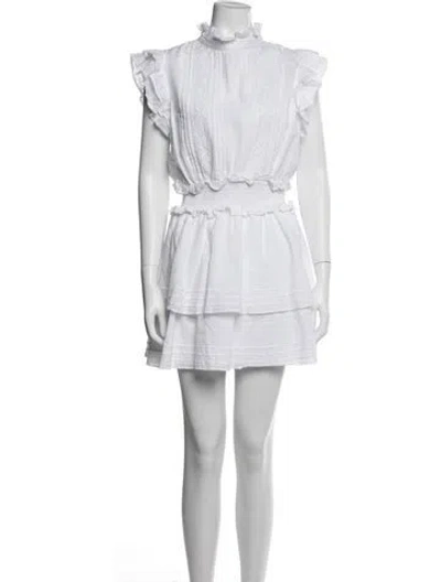 Pre-owned Cleobella Mock Neck Mini Dress In Neutrals