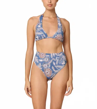 Cleobella Morgana Swim Top In Magnolia Floral Print In Blue