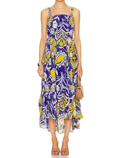 Cleobella Muriel Midi Dress In Azores Print In Blue