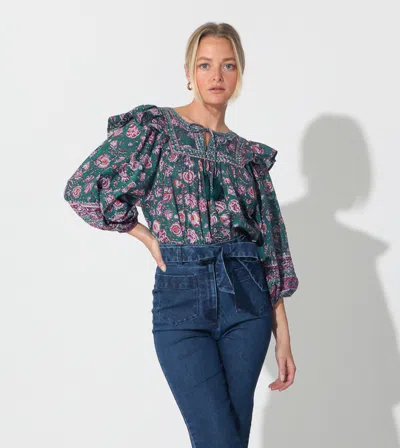 Cleobella Mylah Blouse In Blue