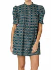 Cleobella Nadia Mini Dress In Santo Stripe In Blue
