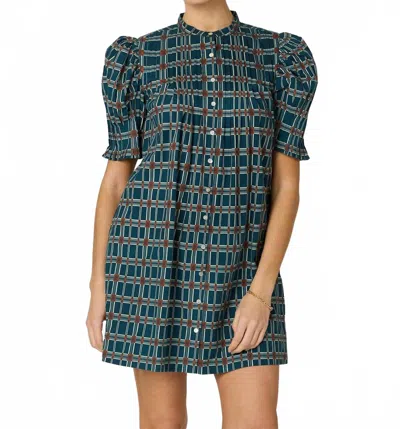 Cleobella Nadia Mini Dress In Santo Stripe In Gray