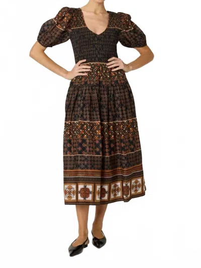 Cleobella Nancy Midi Dress In Zocalo Print In Brown