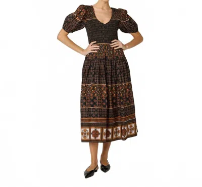 Cleobella Nancy Midi Dress In Zocalo Print In Brown
