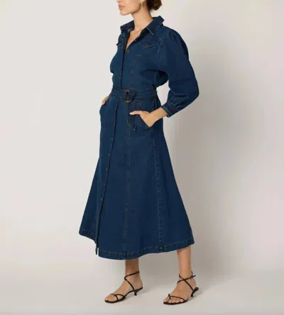 Cleobella Naya Midi Dress In Denim In Blue