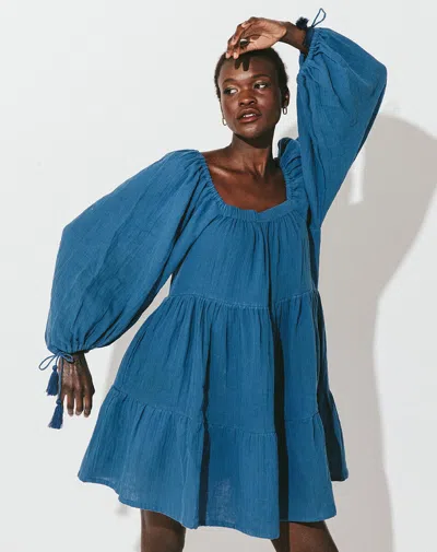 Cleobella Neha Mini Dress In Blue