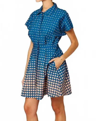 Cleobella Nicoletta Mini Dress In Matera Print In Blue