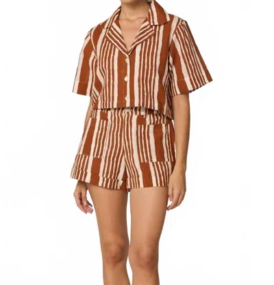 Cleobella Niko Short In Vecchio Stripe In Multi