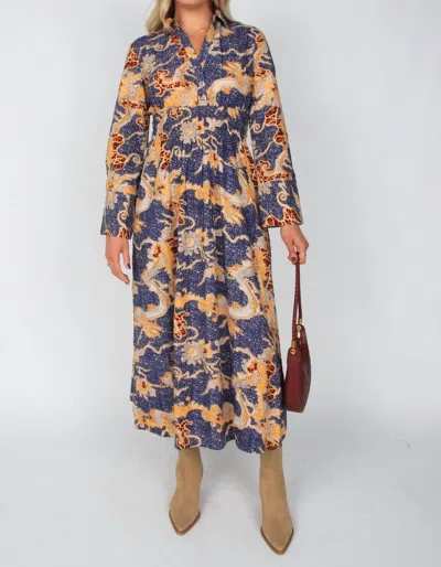 Cleobella Nina Ankle Dress In Blue Castello In Multi