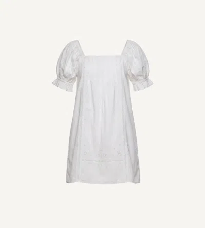 Cleobella Nisreen Mini Dress | Ivory In Metallic