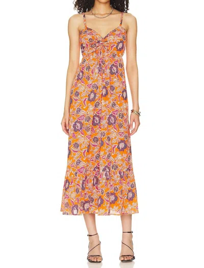 Cleobella Oliana Midi Dress In Tropique In Orange