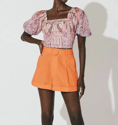 Cleobella Oscar Short In Tigrlily Orange In Multi