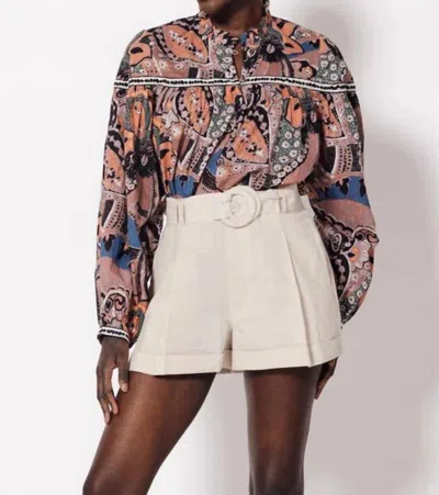 Cleobella Oscar Shorts In Pale Champagne In Multi