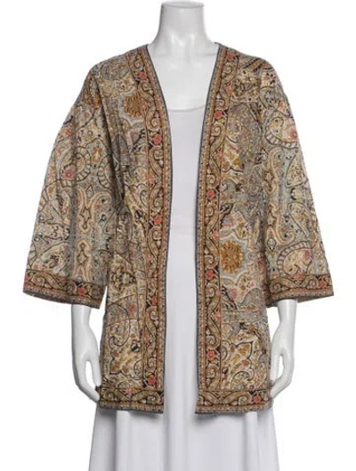 Pre-owned Cleobella Paisley Print Jacket In Neutral