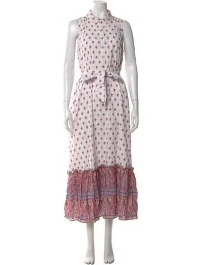 Pre-owned Cleobella Paisley Print Long Dress In Neutral