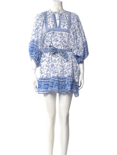 Pre-owned Cleobella Paisley Print Mini Dress In Multi