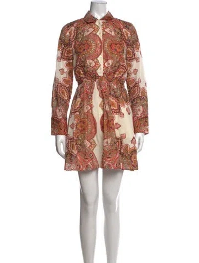 Pre-owned Cleobella Paisley Print Mini Dress In Multi