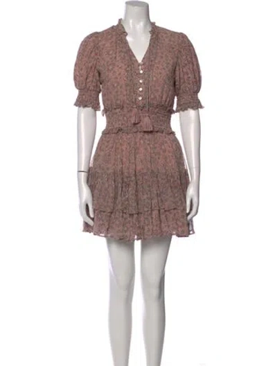 Pre-owned Cleobella Paisley Print Mini Dress In Pink