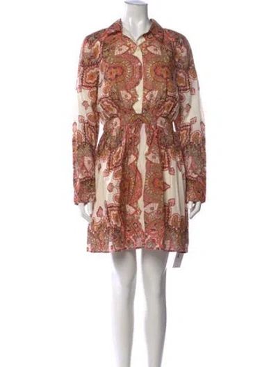 Pre-owned Cleobella Paisley Print Mini Dress In Pink
