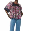Cleobella Pamela Crew Neck Top In Corozal In Multi