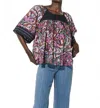 Cleobella Pamela Crew Neck Top In Corozal In Multi