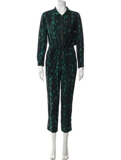 Pre-owned Cleobella Patterned Jumpsuit In Green