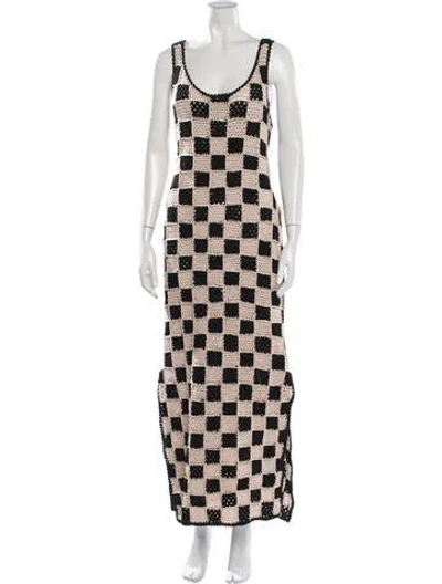 Pre-owned Cleobella Patterned Long Dress In Neutrals