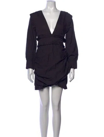 Pre-owned Cleobella Patterned Mini Dress In Black