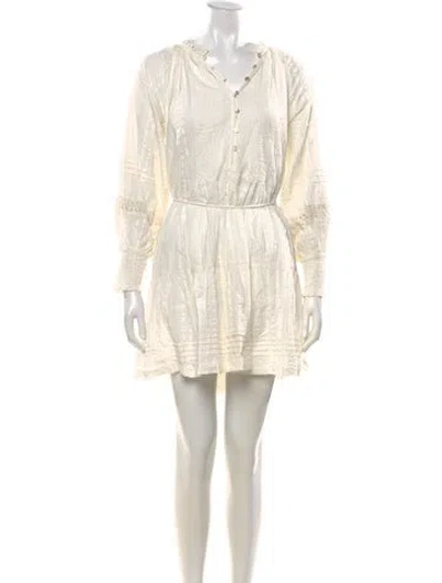 Pre-owned Cleobella Patterned Mini Dress In Neutrals