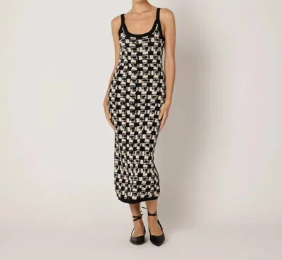 Cleobella Payton Midi Dress In Biarritz Black/ivory