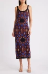 Cleobella Payton Pattern Cotton Midi Sweater Dress