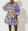 Cleobella Pearl Mini Dress In Azores In Multi