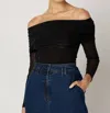 Cleobella Penelope Mesh Top In Black In Black