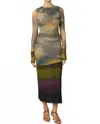 Cleobella Persephone Ankle Dress In San Bartolo Print In Brown