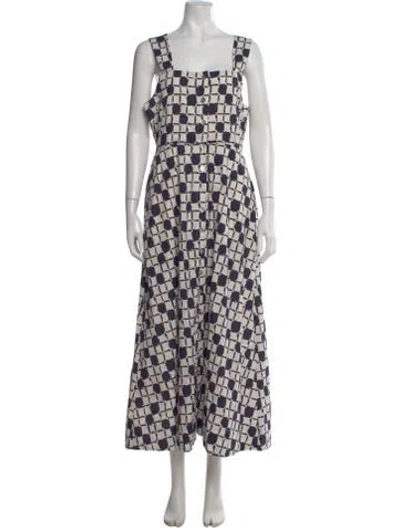 Pre-owned Cleobella Plaid Print Long Dress W/ Tags In Multi