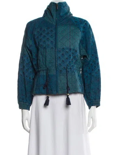 Pre-owned Cleobella Printed Jacket In Blue