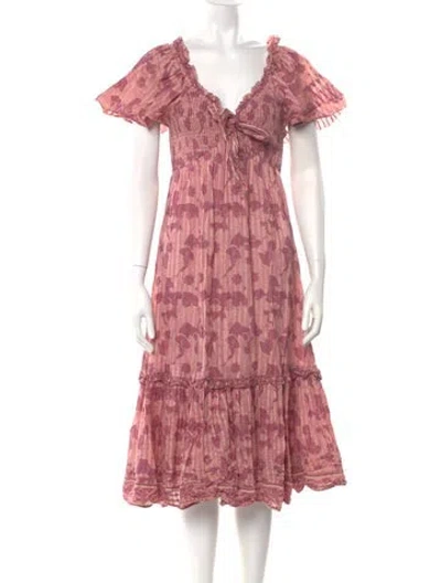 Pre-owned Cleobella Printed Knee-length Dress