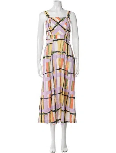 Pre-owned Cleobella Printed Long Dress In Multi