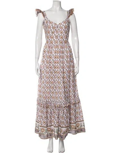 Pre-owned Cleobella Printed Long Dress In Multicolor