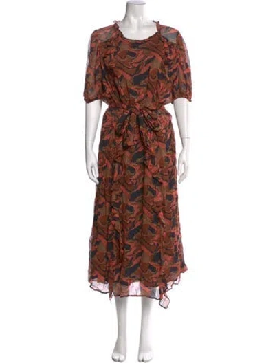 Pre-owned Cleobella Printed Long Dress W/ Tags In Multi