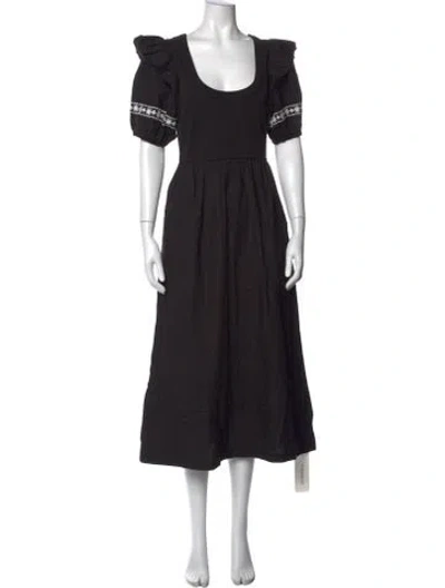 Pre-owned Cleobella Printed Midi Length Dress In Multi