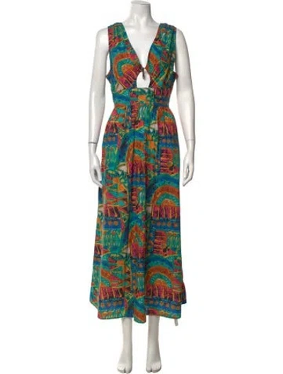 Pre-owned Cleobella Printed Midi Length Dress W/ Tags In Multicolor