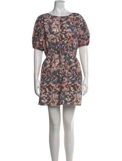 Pre-owned Cleobella Printed Mini Dress In Black