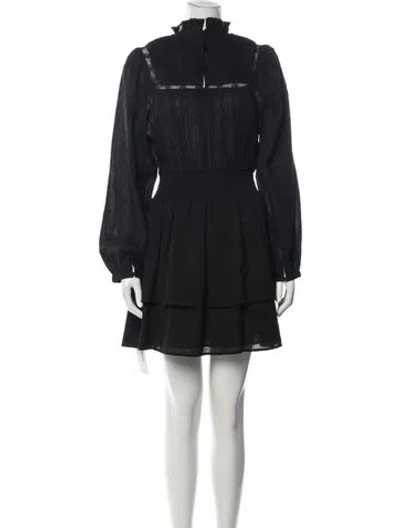 Pre-owned Cleobella Printed Mini Dress In Black